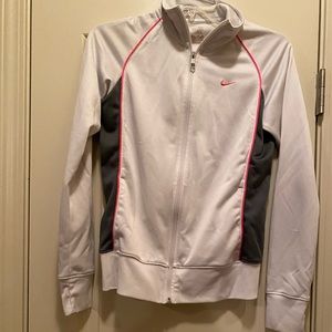 White, grey, pink Nike jacket